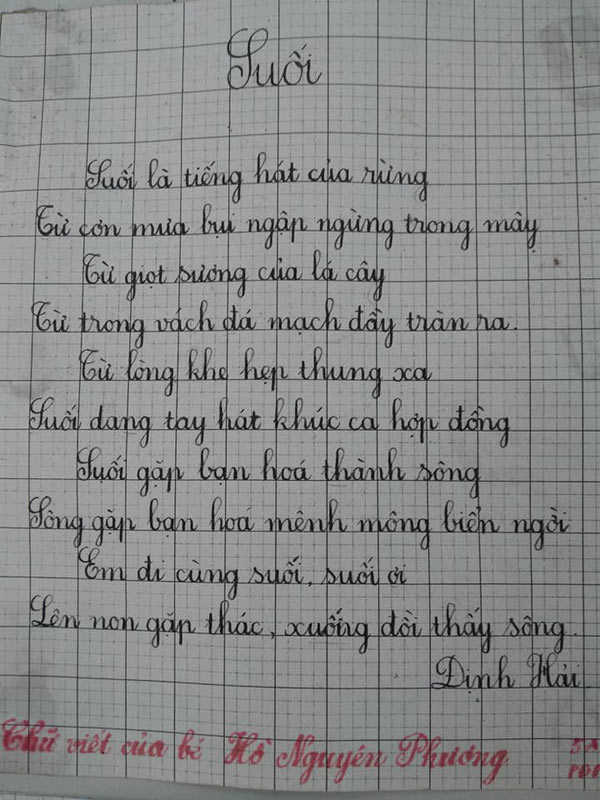 Đề thi viết chữ đẹp dành cho học sinh lớp 1