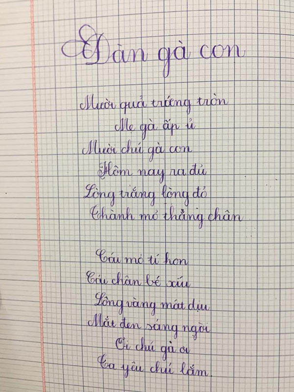 Đề thi viết chữ đẹp dành cho học sinh lớp 1