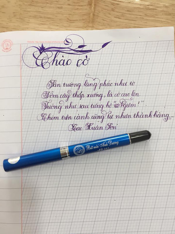 Đề thi viết chữ đẹp dành cho học sinh lớp 3