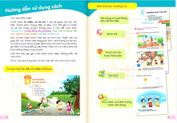 Sách giáo khoa lớp 1 môn Tự nhiên và xã hội 