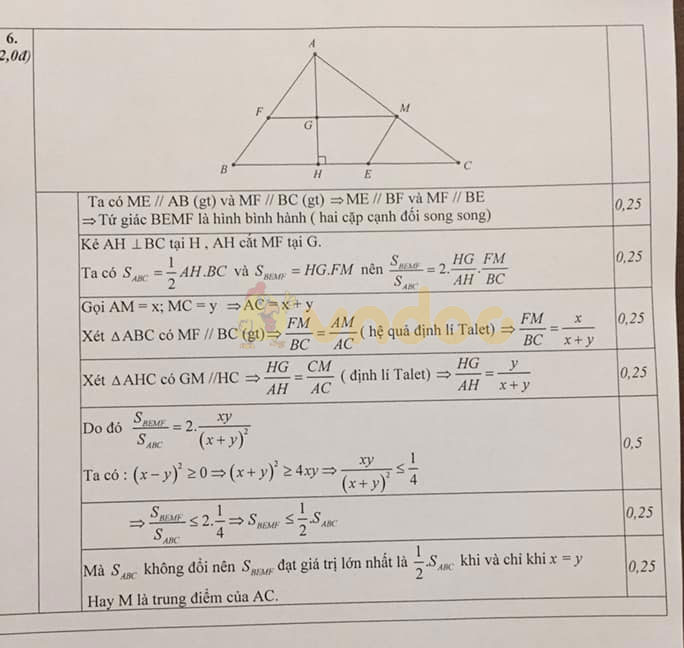 Đề thi học sinh giỏi lớp 8 môn Toán Phòng GD&ĐT huyện Ý Yên năm học 2019 - 2020