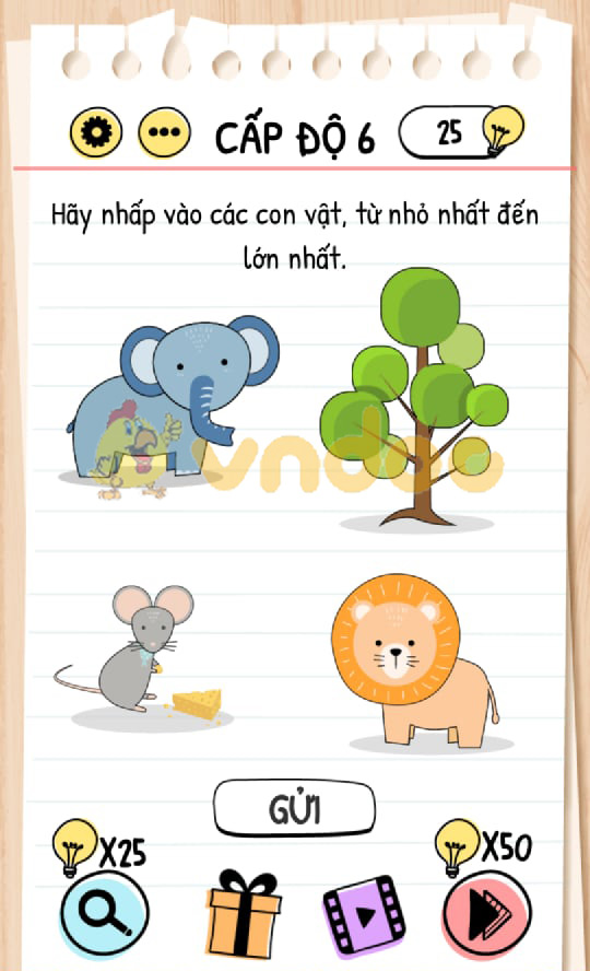 Đáp án Brain Test