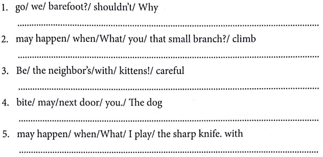 Bài tập ngữ pháp tiếng Anh lớp 5 Unit 12 Don't ride your bike too fast!