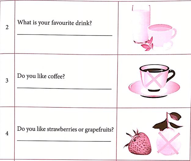 Bài tập ngữ pháp tiếng Anh lớp 4 Unit 13 Would you like some milk?