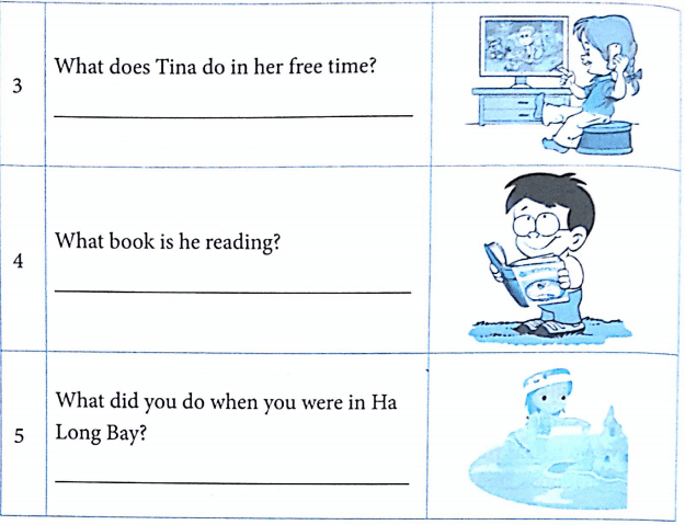 Bài tập ngữ pháp tiếng Anh lớp 5 Unit 13 What do you do in your free time?