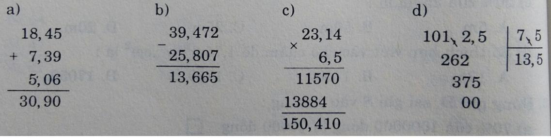 Đề ôn thi giữa học kì 2 môn Toán lớp 5 - Đề 4