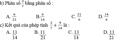 Đề ôn thi giữa học kì 2 môn Toán lớp 4 - Đề 1