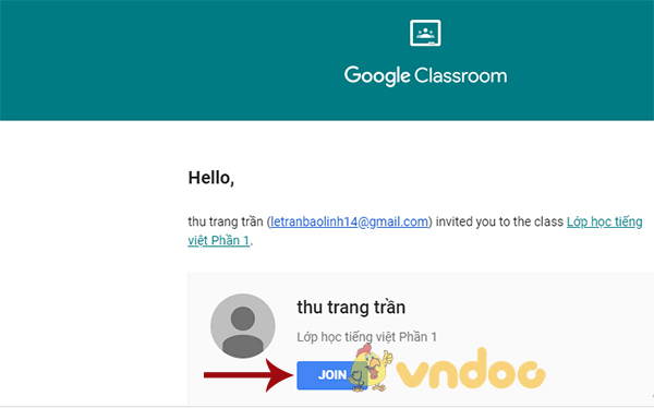 Tham gia google classroom