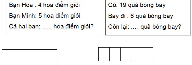 Phiếu bài tập lớp 1