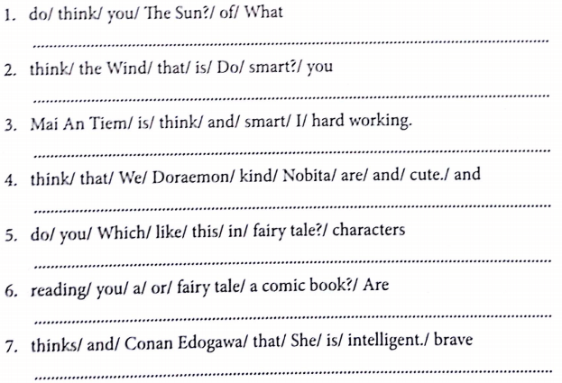 Bài tập ngữ pháp tiếng Anh lớp 5 Unit 14 What happened in the story?
