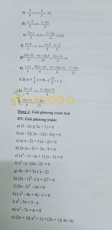 Đề cương ôn tập lớp 8 môn Toán năm 2019 - 2020