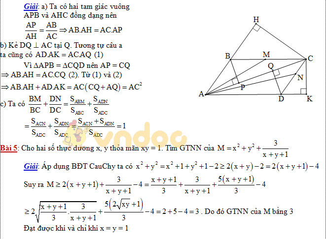 Đề thi chọn học sinh giỏi cấp huyện lớp 9 môn Toán Phòng GD&ĐT huyện Đức Thọ, Hà Tĩnh năm học 2019 - 2020