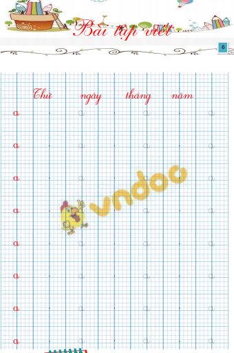 Mẫu chữ viết thường cỡ nhỏ