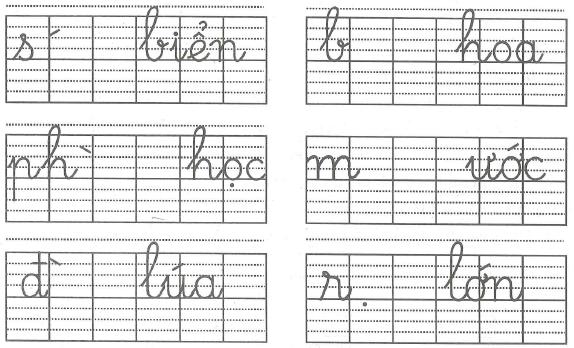 Đề thi giữa học kì 2 môn Tiếng Việt lớp 1 - Đề 12