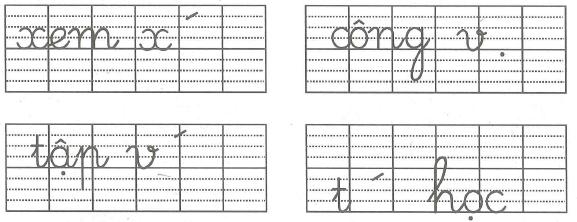 Đề kiểm tra giữa kì 2 môn Tiếng Việt 1