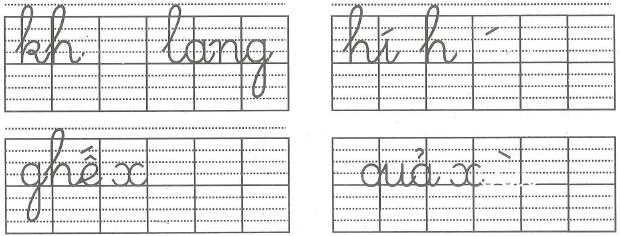 Đề thi giữa học kì 2 môn Tiếng Việt lớp 1 - Đề 7