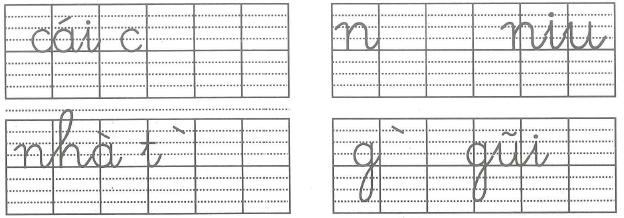 Đề thi giữa học kì 2 môn Tiếng Việt lớp 1 - Đề 9