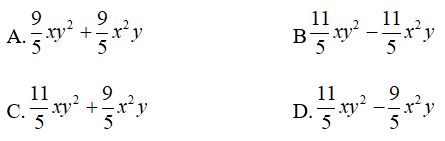 Trắc nghiệm Cộng, trừ đa thức