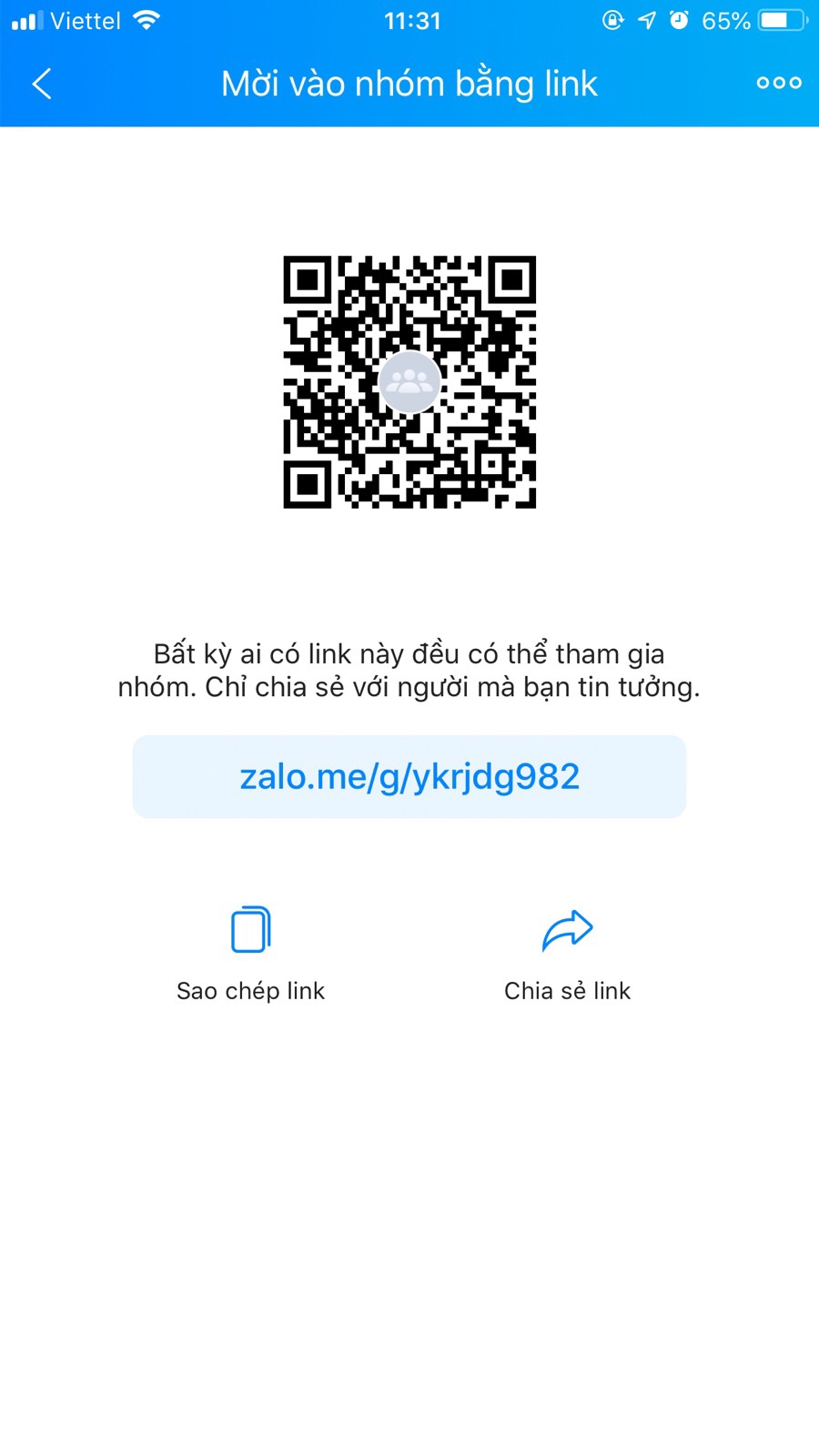 Mã QR nhóm tài liệu THPT