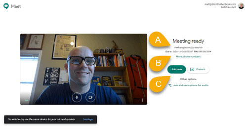 Bắt đầu cuộc họp/buổi học