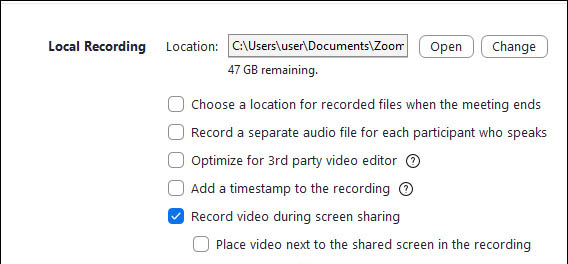 Cách ghi lại video trên Zoom