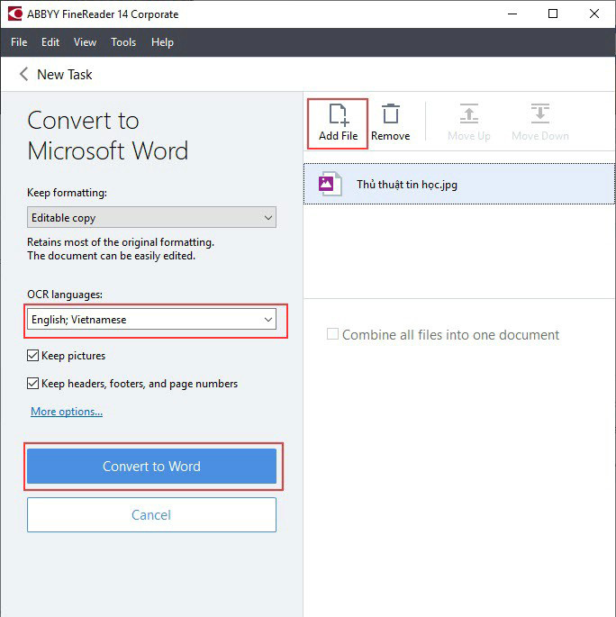 Cách chuyển file hình ảnh JPG sang Word đơn giản