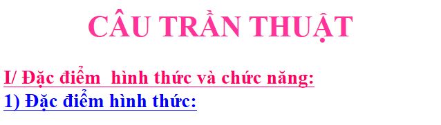Bài giảng trực tuyến Câu trần thuật
