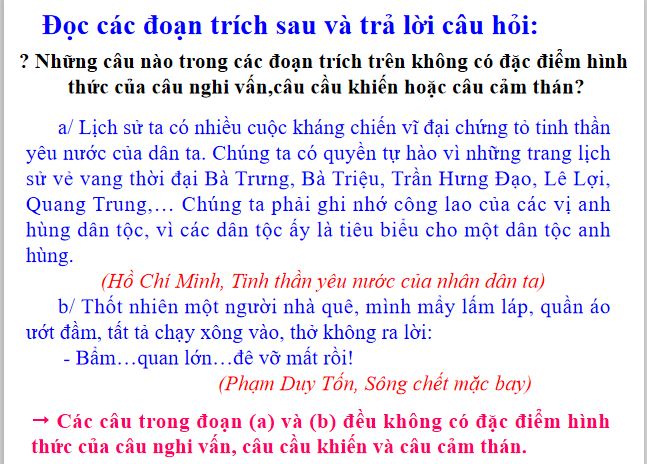 Bài giảng trực tuyến Câu trần thuật