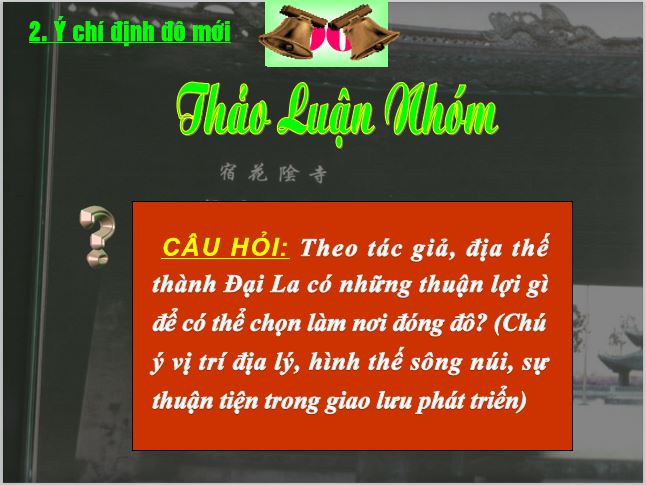 Bài giảng trực tuyến Chiếu dời đô