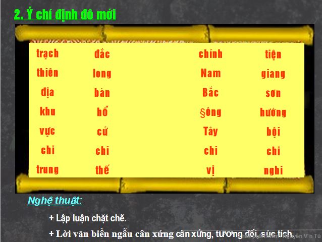 Bài giảng trực tuyến Chiếu dời đô
