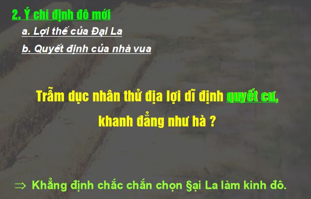 Bài giảng trực tuyến Chiếu dời đô