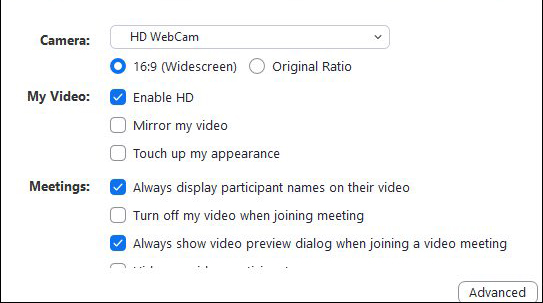 Zoom không kết nối camera