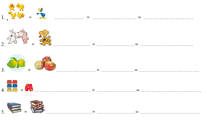 Bài tập từ vựng tiếng Anh lớp 1 năm 2019 - 2020