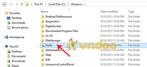 Cài font chữ tiểu học