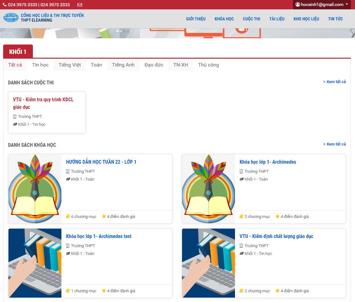 Cách học trực tuyến trên vnedu