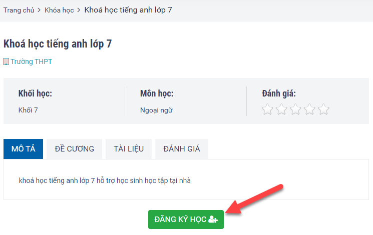 Cách học trực tuyến trên VnEdu