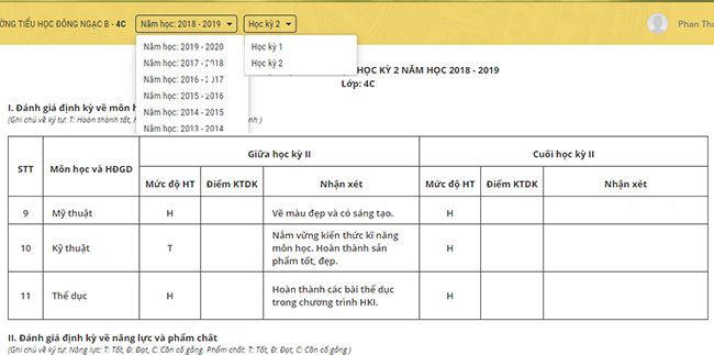 Các xem điểm sổ liên lạc điện tử Hà Nội PINO