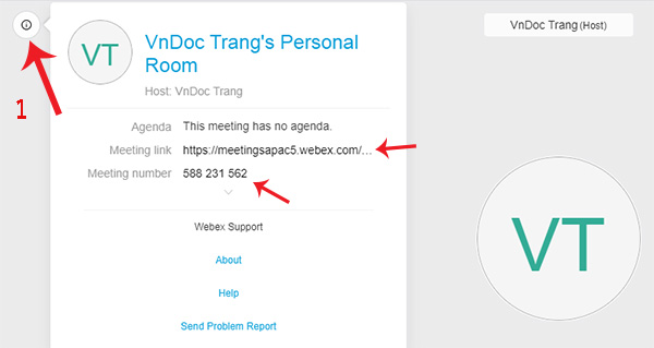 Tạo phòng học trên Webex