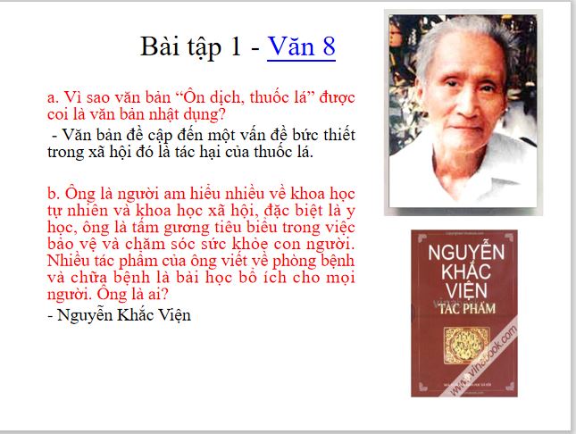 Bài giảng trực tuyến Ôn dịch thuốc lá