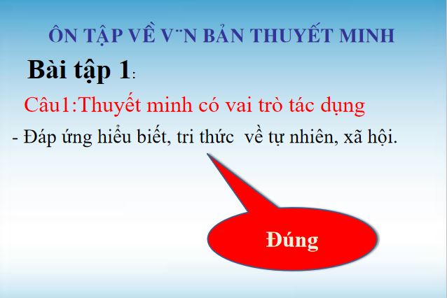 Bài giảng trực tuyến Ôn tập Văn thuyết minh