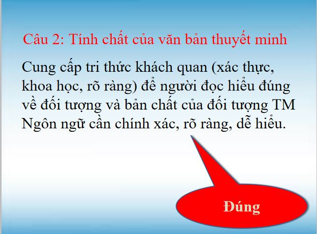 Bài giảng trực tuyến Ôn tập Văn thuyết minh