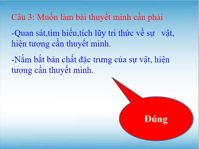 Bài giảng trực tuyến Ôn tập Văn thuyết minh