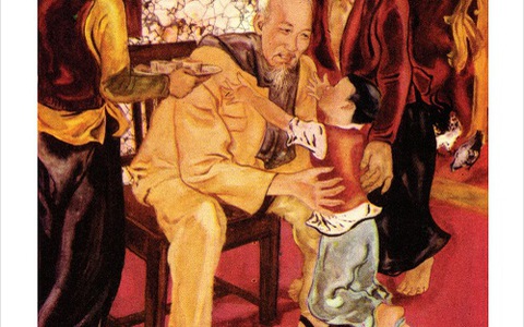 Tranh vẽ Bác Hồ với thiếu nhi