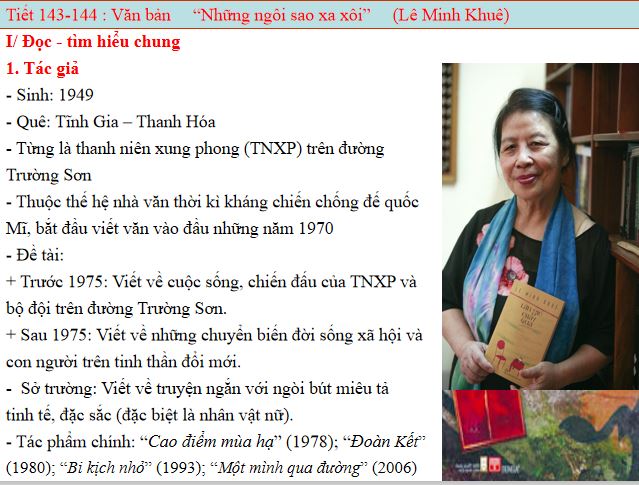 Bài giảng trực tuyến Những ngôi sao xa xôi