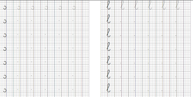 Mẫu chữ luyện viết lớp 1