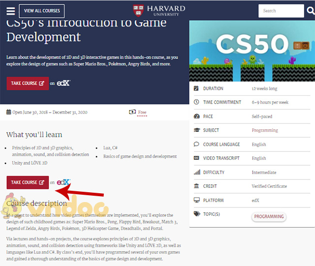 Học havard trực tuyến