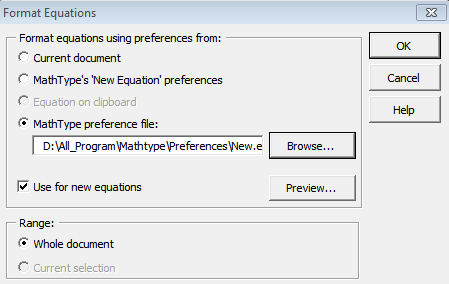 Hướng dẫn cách cài đặt Equation
