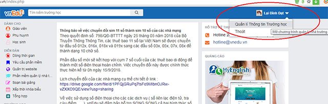 Cách đăng nhập vnedu lms