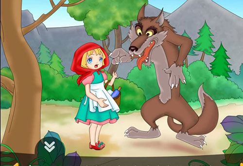 Kể chuyện cô bé quàng khăn đỏ theo lời của cô bé