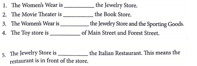 Bài tập Ngữ pháp tiếng Anh lớp 5 Unit 16 Where's the post office?